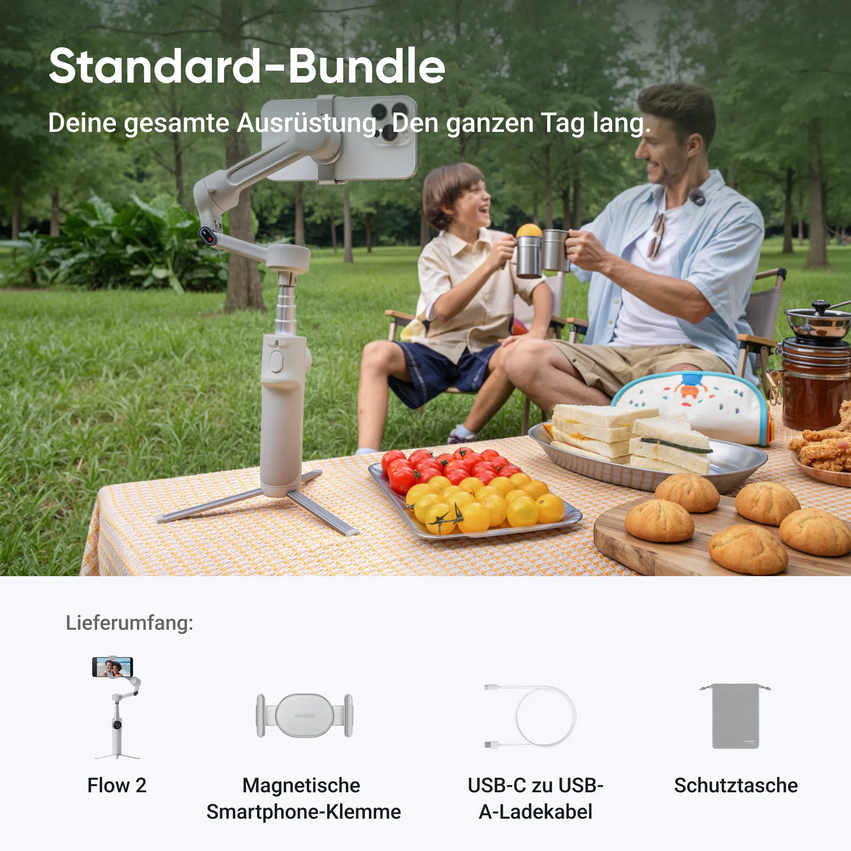 Insta360 Flow 2 Standard Bundle Stone Grey