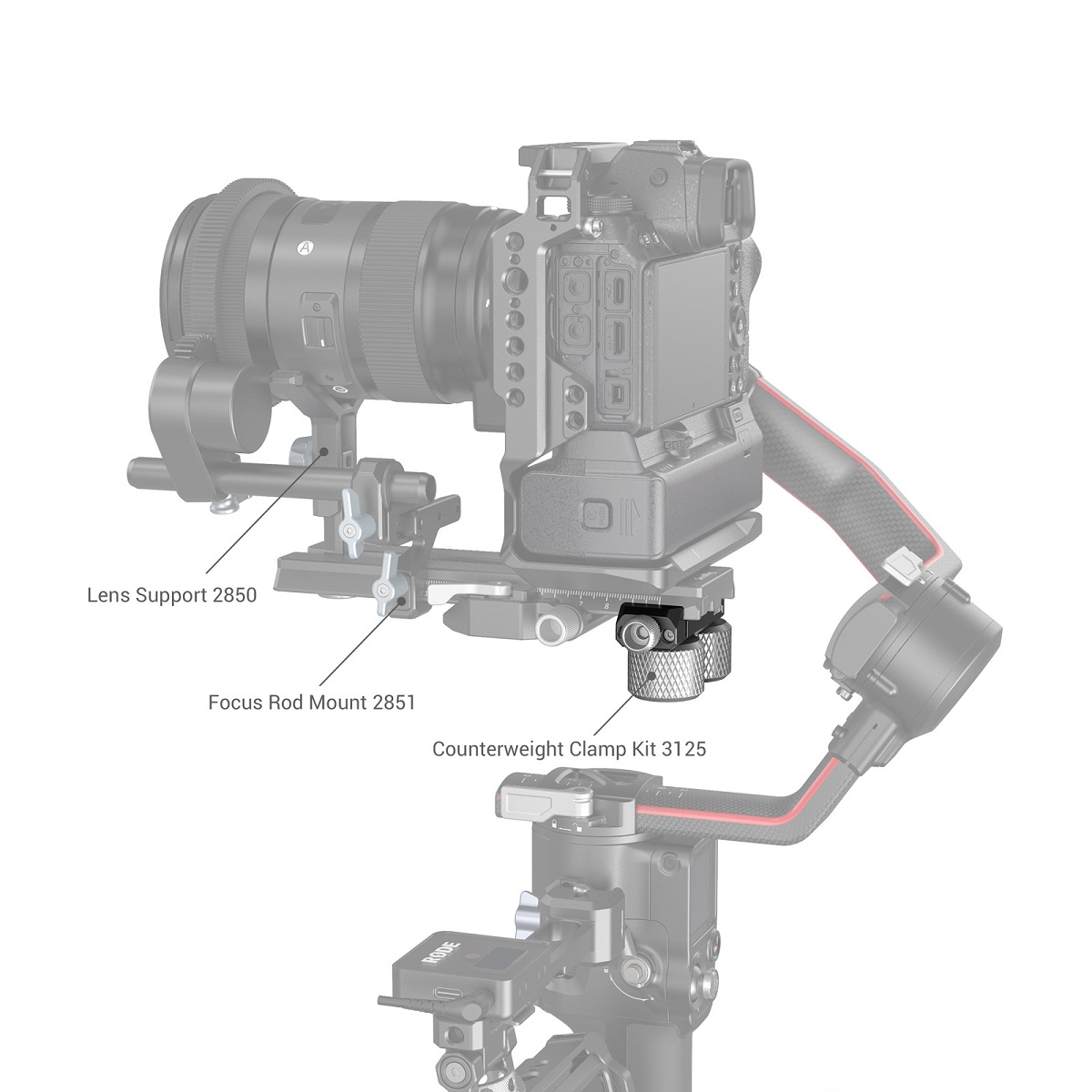 SmallRig 3031B Erweiterte QR-Platte für DJI RS 2 / Ronin-S / RS 3 / RS 3 Pro