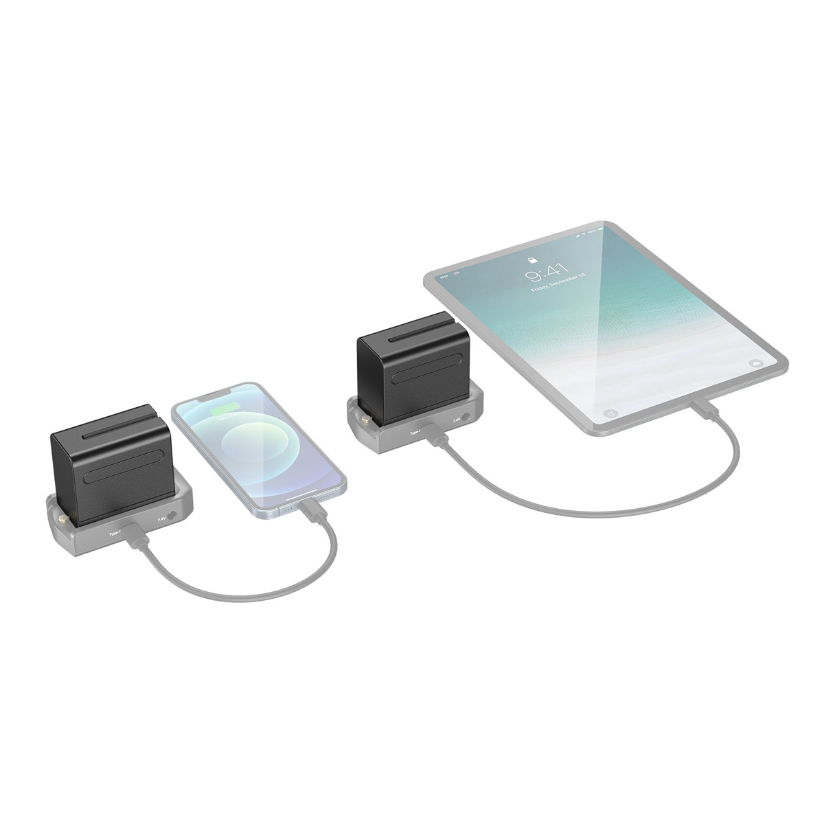 SmallRig 3823 NP-F970 2x Akku und Ladegerät Kit