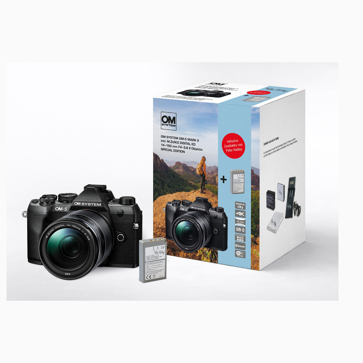 OM SYSTEM OM-5 II Special Edt. schwarz + ED 14-150 mm  II + PH Akku