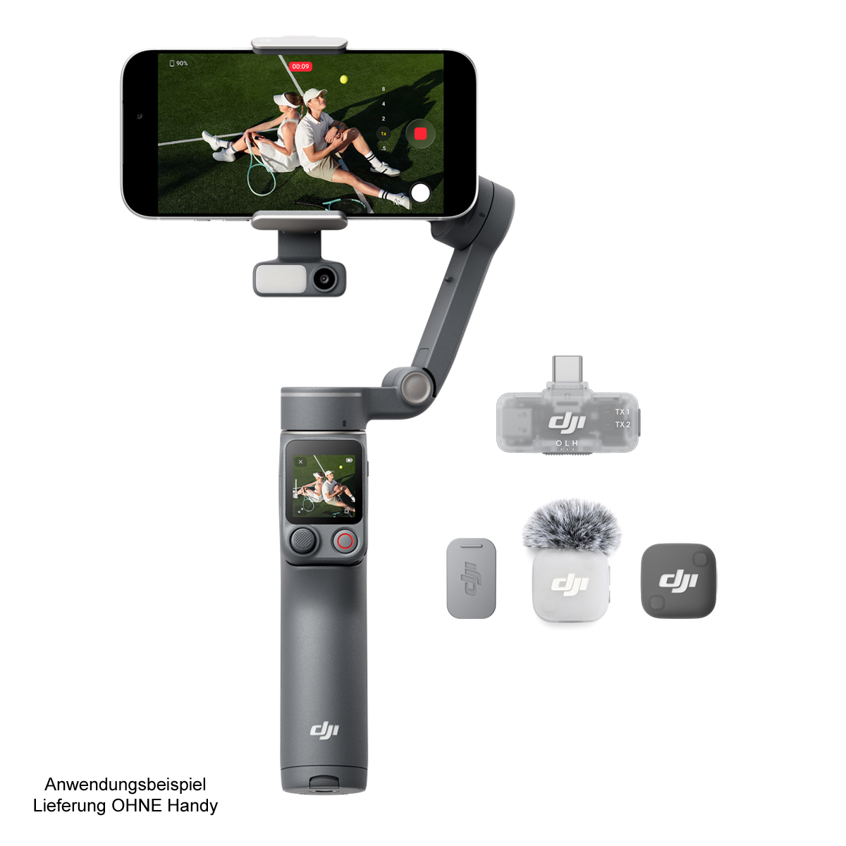 DJI OSMO Mobile 8P Creator Combo, Gimbal mit Multif.-Modul+Mic Mini+Ladeg.